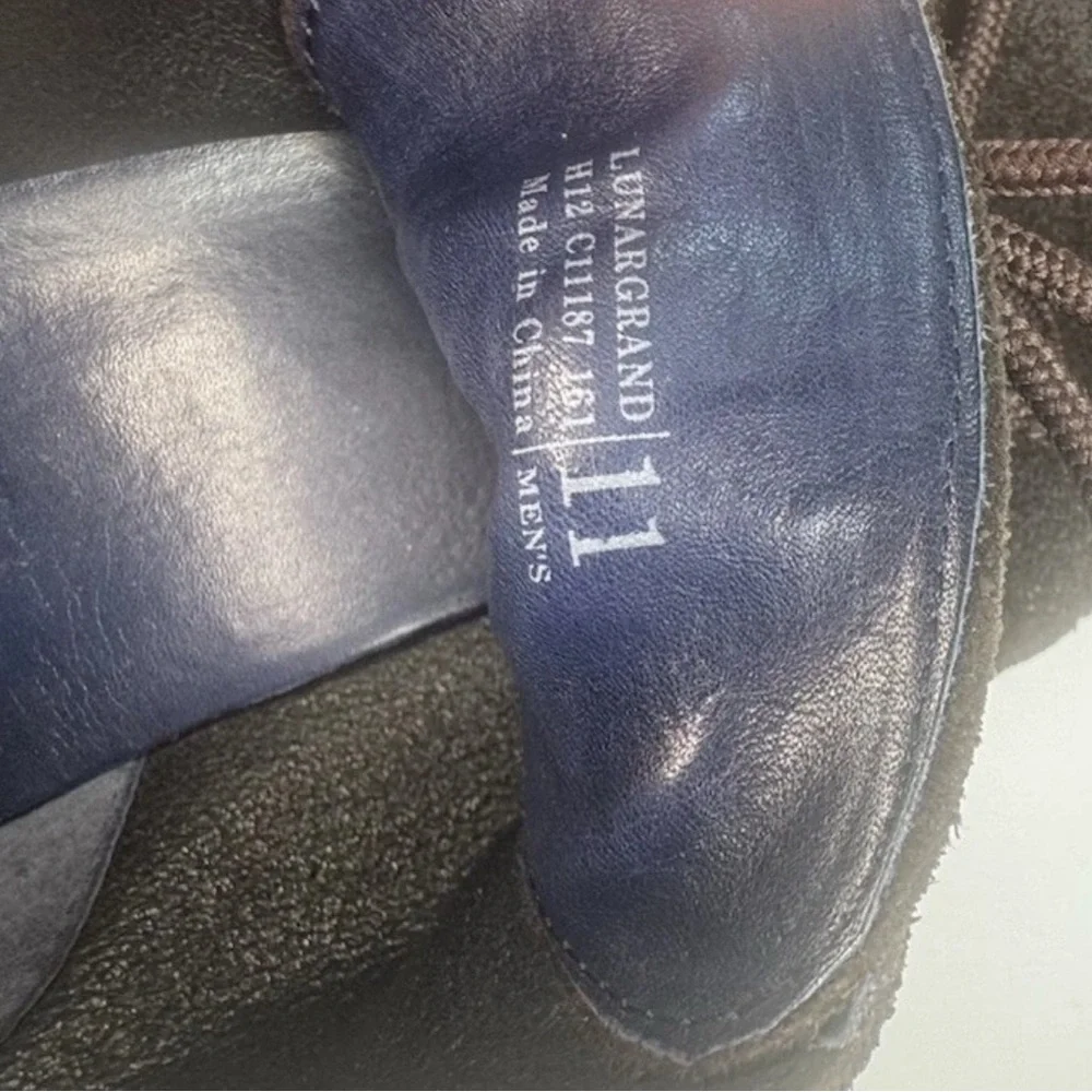 Cole Haan LunarGrand Chukka Boots Men's 11 Brown Suede Orange Sole